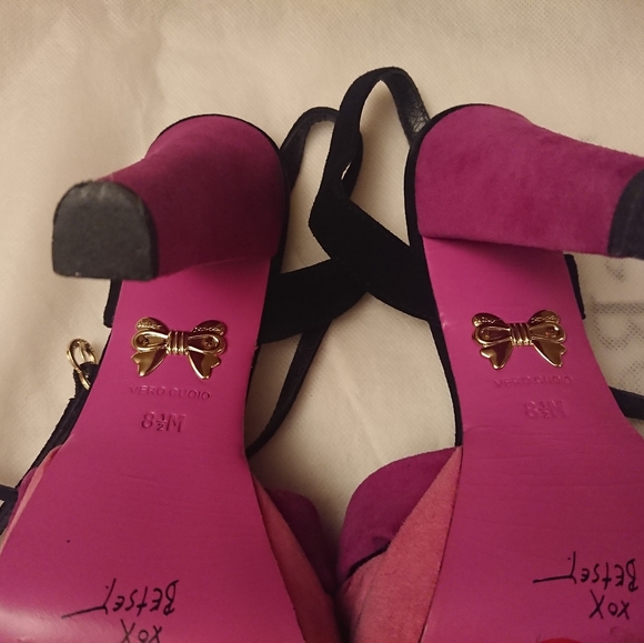BETSEY JOHNSON Pink Purple Black Platform Sandals - Picture 7 of 11